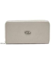 DIESEL - Continental-Zip-L Logo Plaque Wallet - Lyst