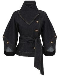 Zimmermann - Long-Sleeve Denim Jacket - Lyst