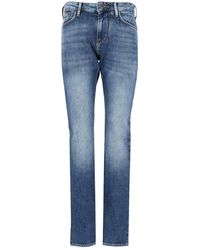 Emporio Armani - J06 Faded-Effect Slim-Fit Jeans - Lyst
