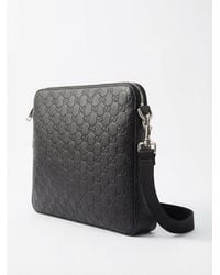 Gucci - Gg Emblem Leather Crossbody Bag - Lyst