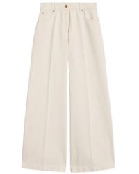 Aspesi - Logo Patch Wide Leg Jeans - Lyst