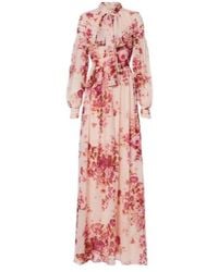 Erdem - Floral Neck-Tie Silk Voile Gown - Lyst