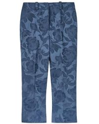 KENZO - Peonies' Cropped Pants - Lyst