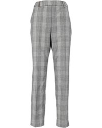 Peserico - Check Pattern Trousers - Lyst