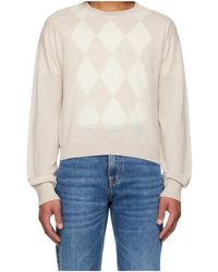 Our Legacy - Blossom Argyle Cropped Knitted Sweater - Lyst