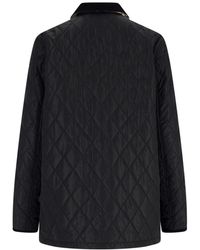 Burberry Tb Logo Quilted Nylon Jacket in Black | Lyst
