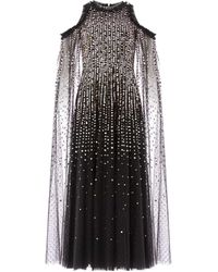 Needle & Thread - Moonlight Cape-Detail Midi Dress - Lyst