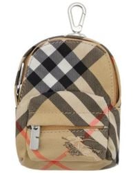 Burberry - Check Backpack Charm - Lyst