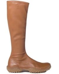 Miu Miu - Stretch Nappa Leather Boots - Lyst