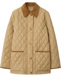 Burberry - Quilted Jacket Sand/Flax - Lyst