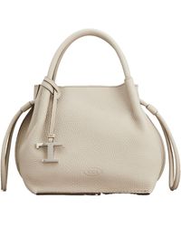 Tod's - Logo Plaque Medium Bucket Bag - Lyst