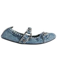 Balenciaga - City Denim Ballet Flats - Lyst