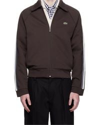 Lacoste - Logo Patch Zip-Up Sweatshirt - Lyst