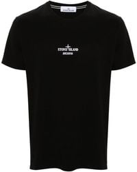 Stone Island - Logo Detailed Crewneck T-Shirt - Lyst