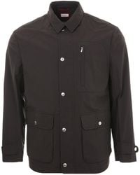 Brunello Cucinelli - High-Neck Long-Sleeved Jacket - Lyst