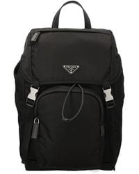 Prada - Logo Backpack - Lyst