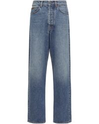 Moncler - Logo Patch Straight-Leg Jeans - Lyst