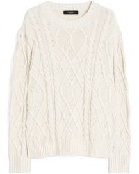 Weekend by Maxmara - Cotton-Blend Cable-Knit Sweater - Lyst