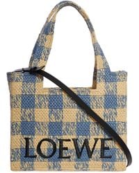 Loewe - Font Medium Checked Tote Bag - Lyst