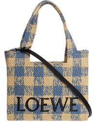 Loewe - Font Medium Checked Tote Bag - Lyst