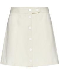 A.P.C. - Buttoned A-Line Mini Skirt - Lyst