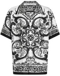 Dolce & Gabbana - Majolica-Printed Short Sleeved Shirt - Lyst