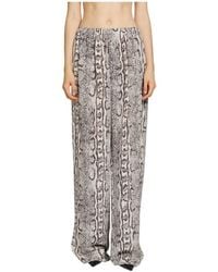 Balenciaga - Python Print Silk Pyjama Pants - Lyst