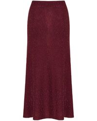 Gabriela Hearst - Sabine Beads-Detail Midi Skirt - Lyst
