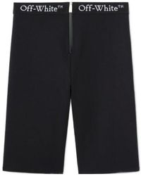 Off-White c/o Virgil Abloh - Logo Waistband Zip Detailed Shorts - Lyst