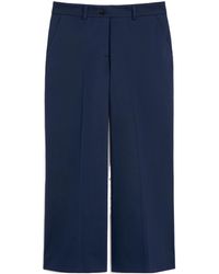 Weekend by Maxmara - Cotton Satin Cropped Trousers - Lyst