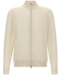 BOSS - Zip-Up High Neck Cardigan - Lyst