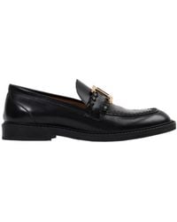 Chloé - Chloé Marcie Round-Toe Loafers - Lyst