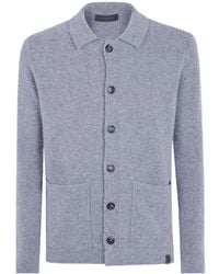 Zanone - Long Sleeved Cardigan - Lyst