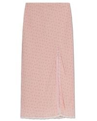 LoveShackFancy - Silvia Floral Lace-Trim Skirt - Lyst