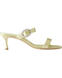 Manolo Blahnik - Handmade Satin Sandals - Lyst