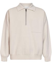 Roberto Collina - Zip Polo Knitted Sweater - Lyst