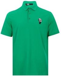 KARL LAGERFELD - Logo Pattern Polo Shirt - Lyst