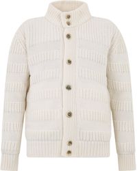 Herno - Textured Knit Button-Up Cardigan - Lyst