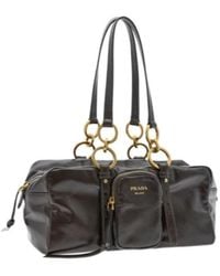 Prada - Dangle Leather Shoulder Bag - Lyst