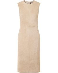 Stouls - Eva Paneled Suede Midi Dress - Lyst