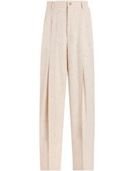 Dolce & Gabbana - Pinstripe Straight-Leg Pants - Lyst