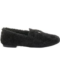 Casadei - Shearling Slip-On Loafers - Lyst