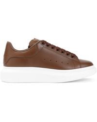 McQueen - Round Toe Lace-Up Sneakers - Lyst