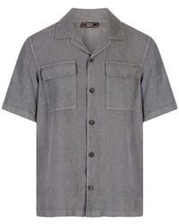 Peserico - Linen Camp-Collar Shirt - Lyst