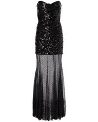 Rebecca Vallance - Diana Sequined Mesh-Trimmed Gown - Lyst