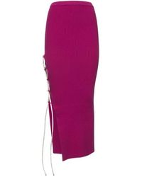 GIUSEPPE DI MORABITO - Embellished Wool Knit Midi Skirt - Lyst