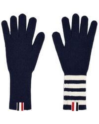Thom Browne - 4-Bar Ribbed Gloves - Lyst