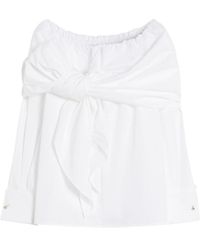 Max Mara - Tie Layered Cotton Shirt - Lyst