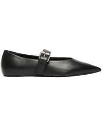 Weekend by Maxmara - Leather Pointed-Toe Ballet Flats - Lyst