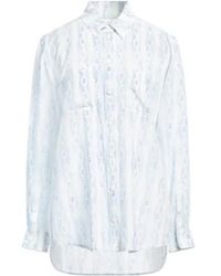 Burberry - Printed Silk Button-Down Shirt - Lyst